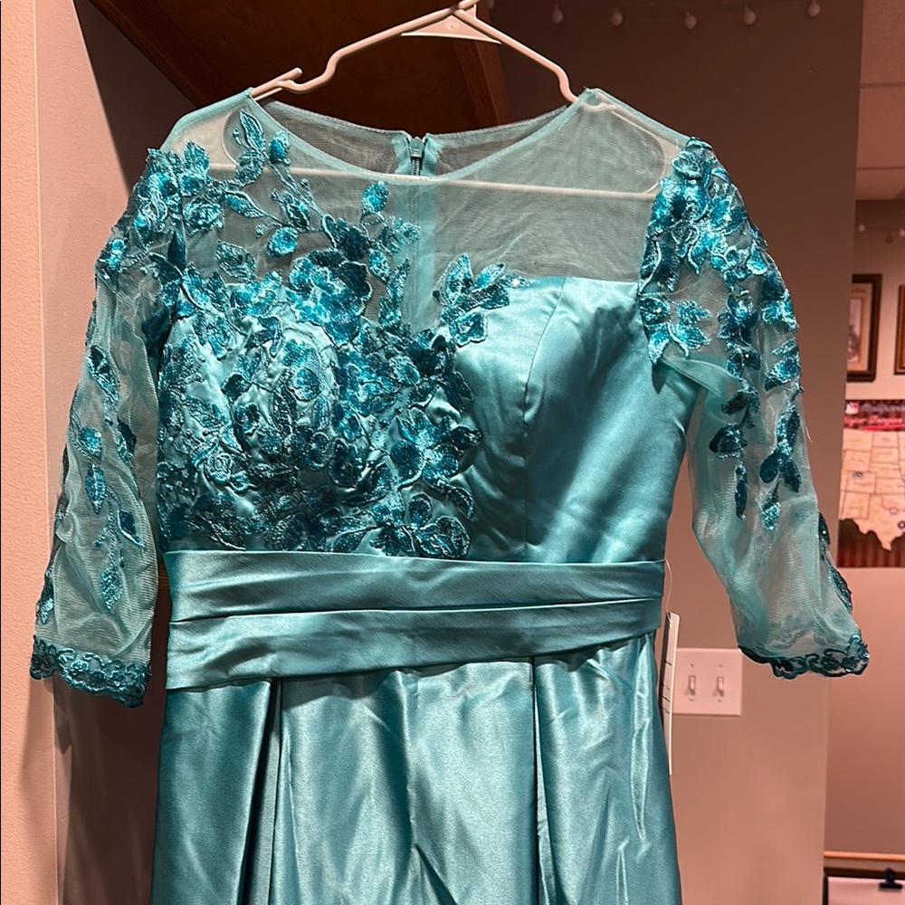 Mondresst Elegant Teal Dress
